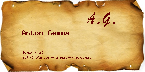 Anton Gemma névjegykártya